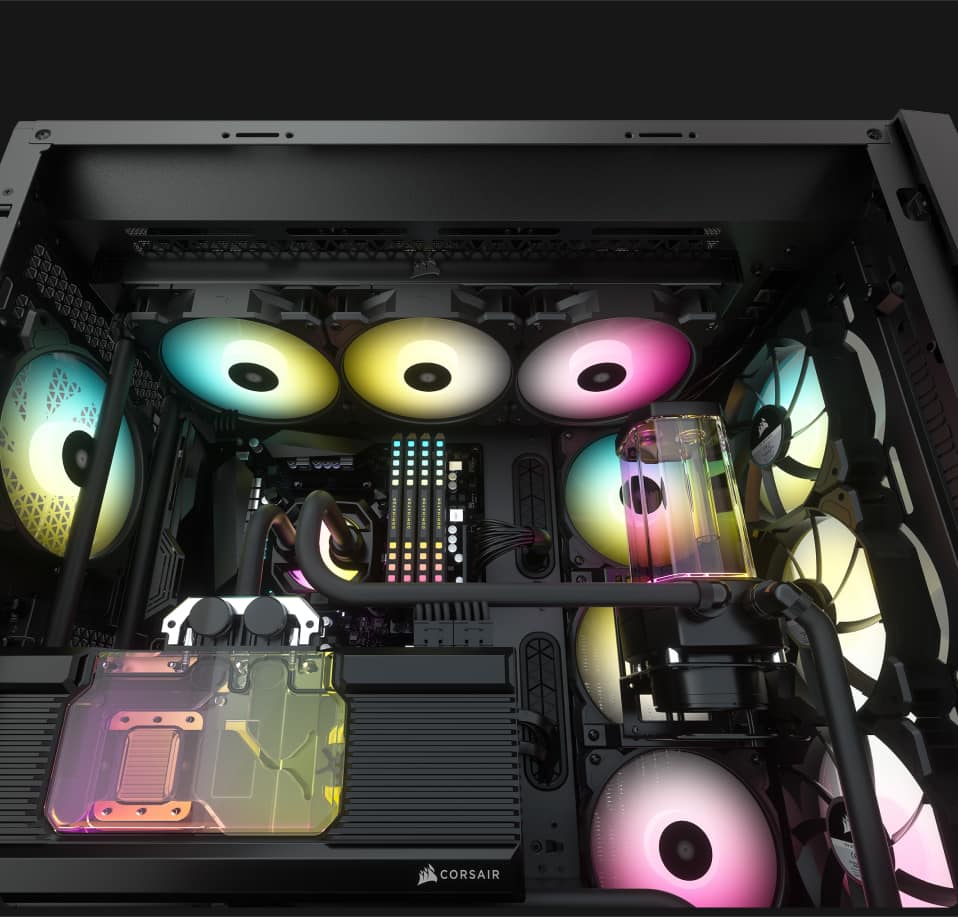 CORSAIR 5000X iCue Black Tempered Glass RGB Gaming Case Mid Tower CC9011212WW Novatech