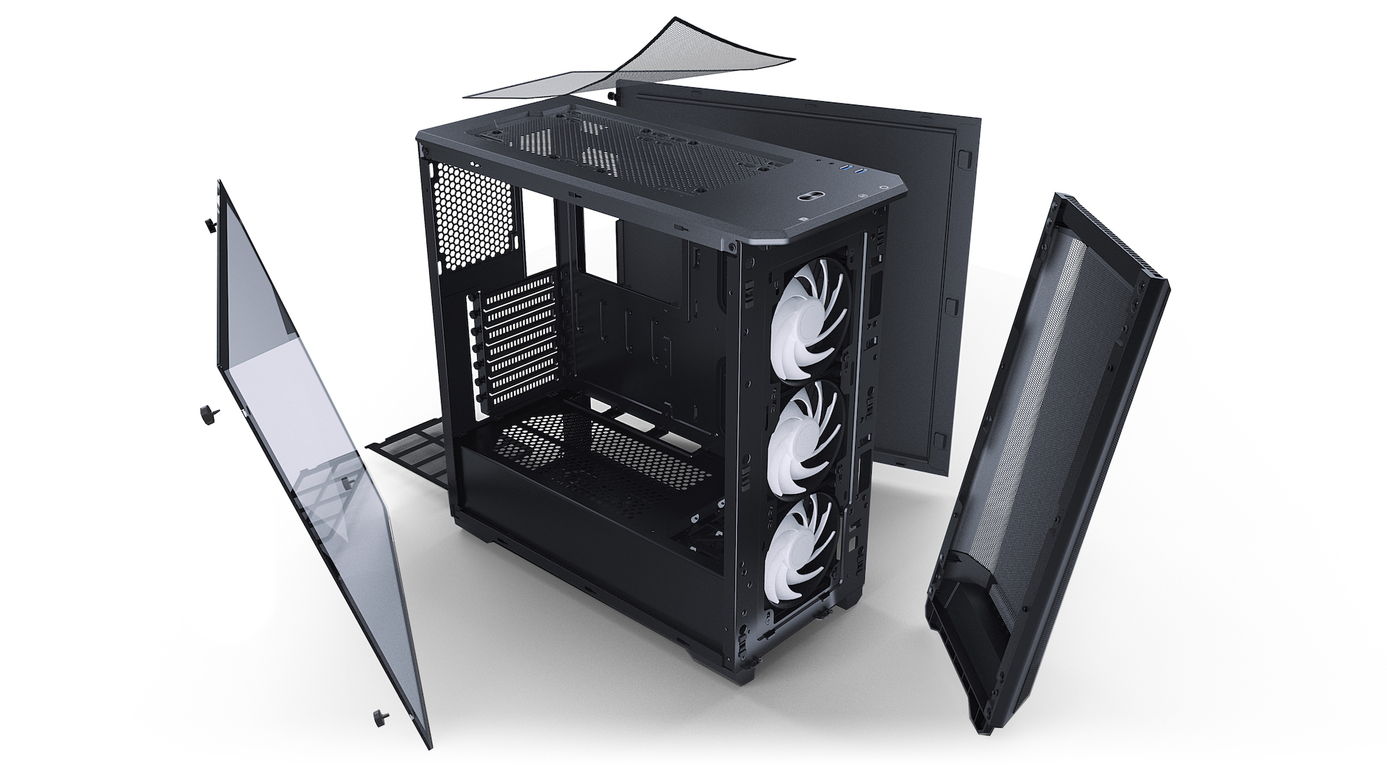 Phanteks Eclipse P400 Air Black Tempered Glass DRGB Gaming Case Mid