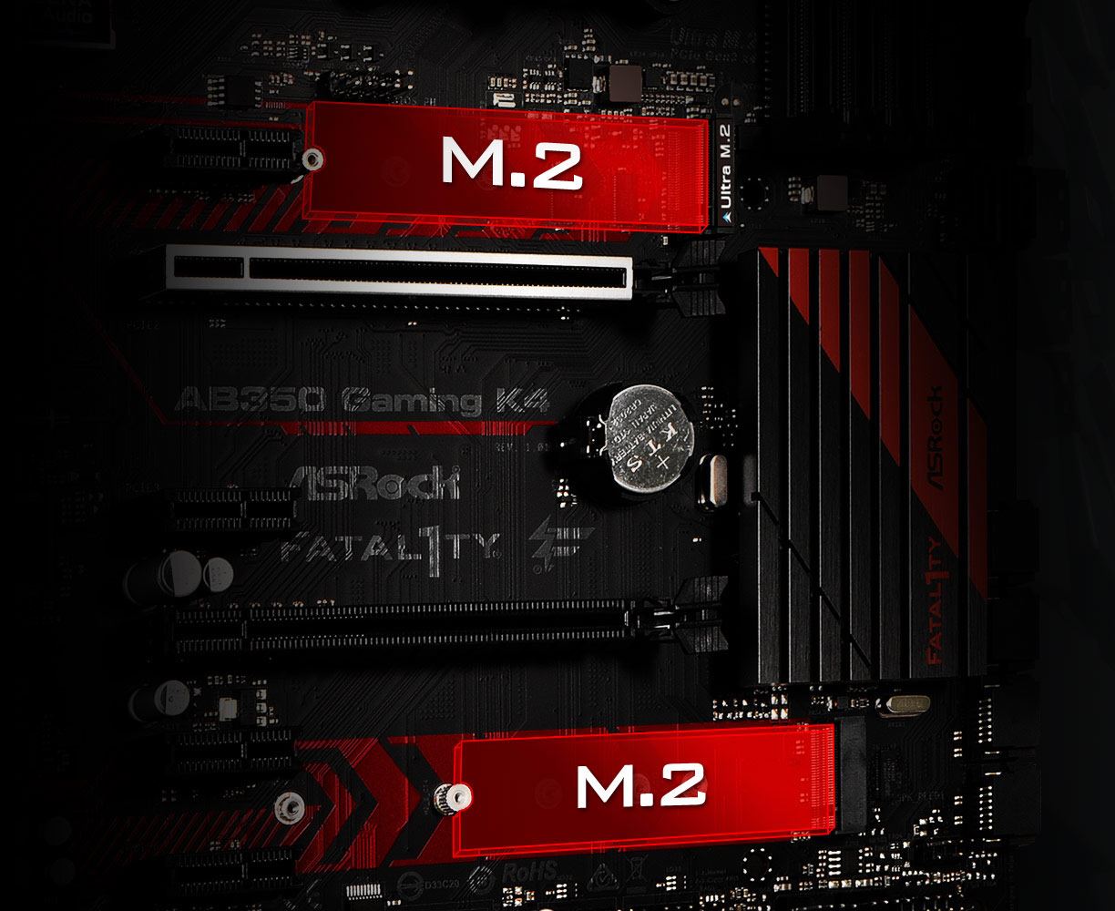 Asrock Fatal1ty Ab350 Gaming K4 Amd Am4 Atx Motherboard Novatech
