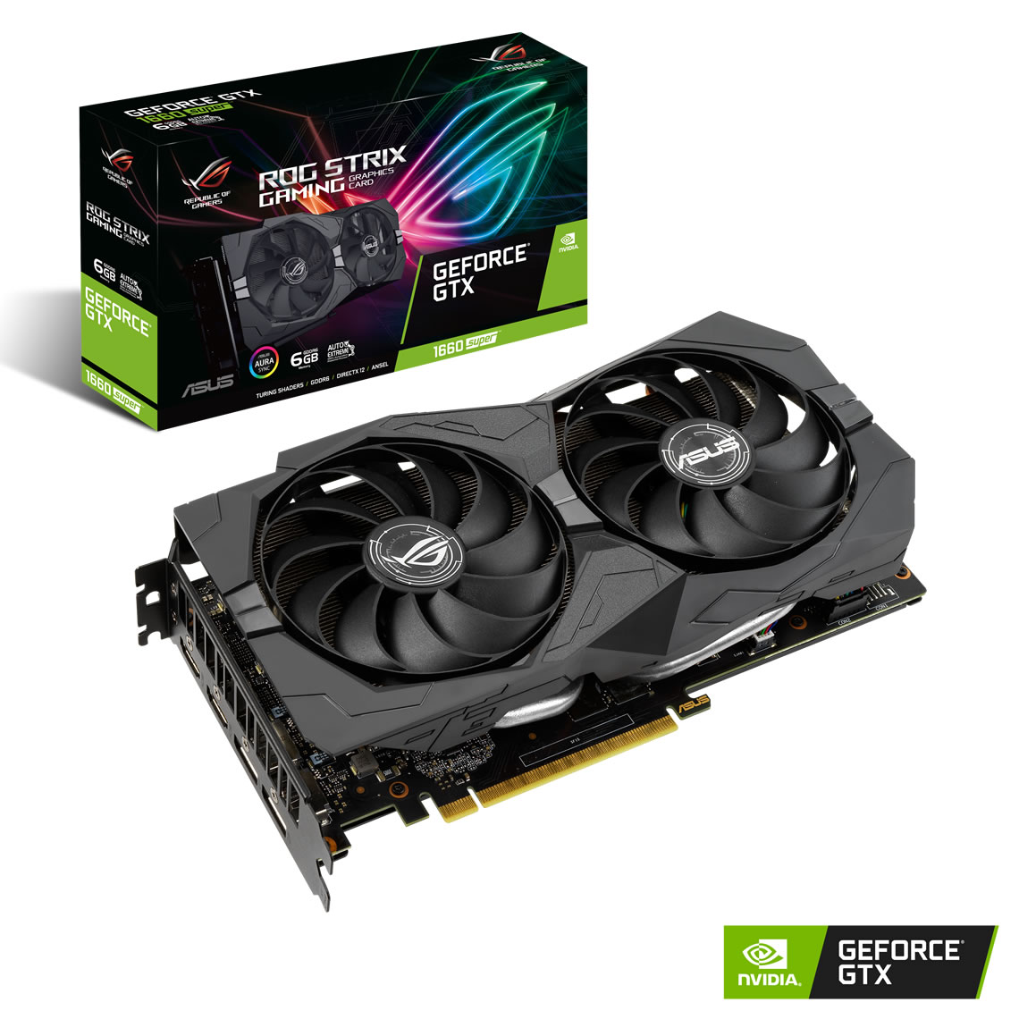 Asus ROG Strix GeForce GTX 1660 Super 6G Gaming 6GB Graphics Card - ROG-STRIX-GTX1660S-6G-GAMING 