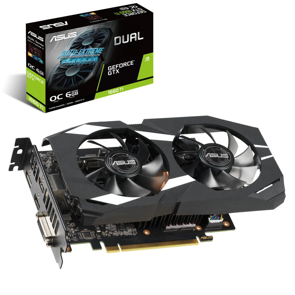 Asus Geforce GTX 1660TI Dual OC 6GB Graphics Card | Novatech