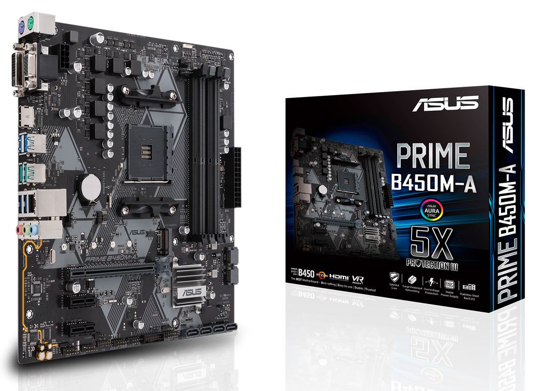 Asus Prime B450m A Amd Am4 B450 Chipset Micro Atx Motherboard