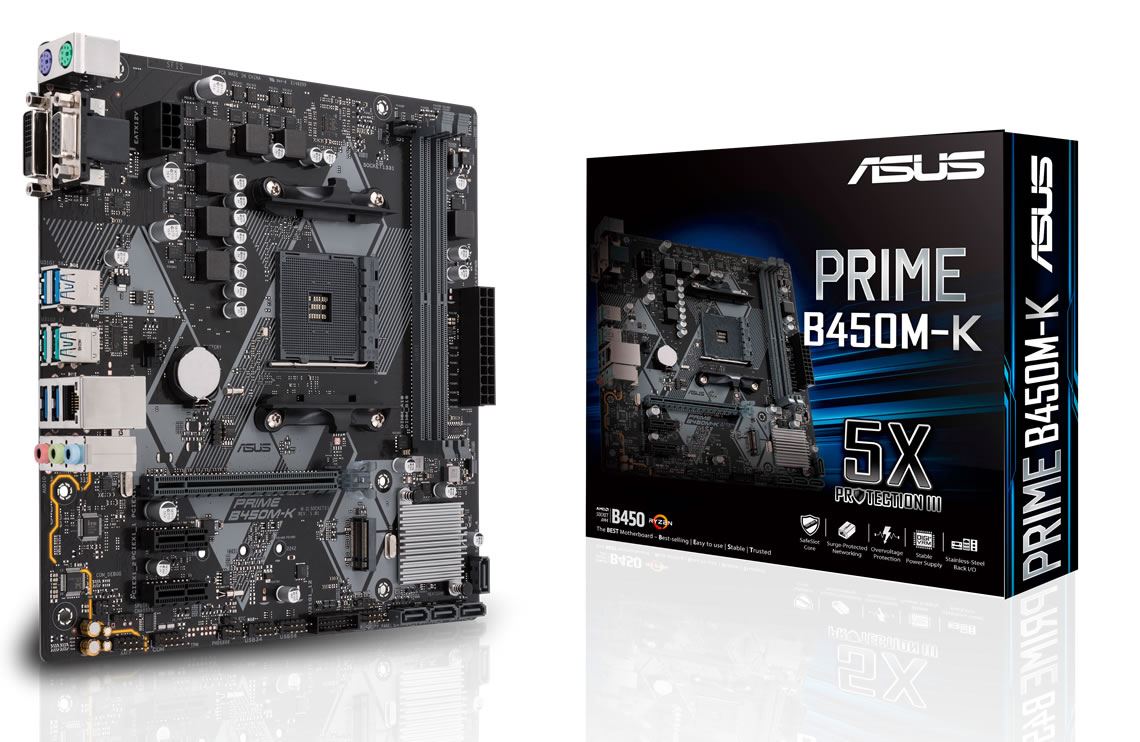Asus Prime B450m K Amd B450 Chipset Socket Am4 Micro Atx Motherboard Novatech