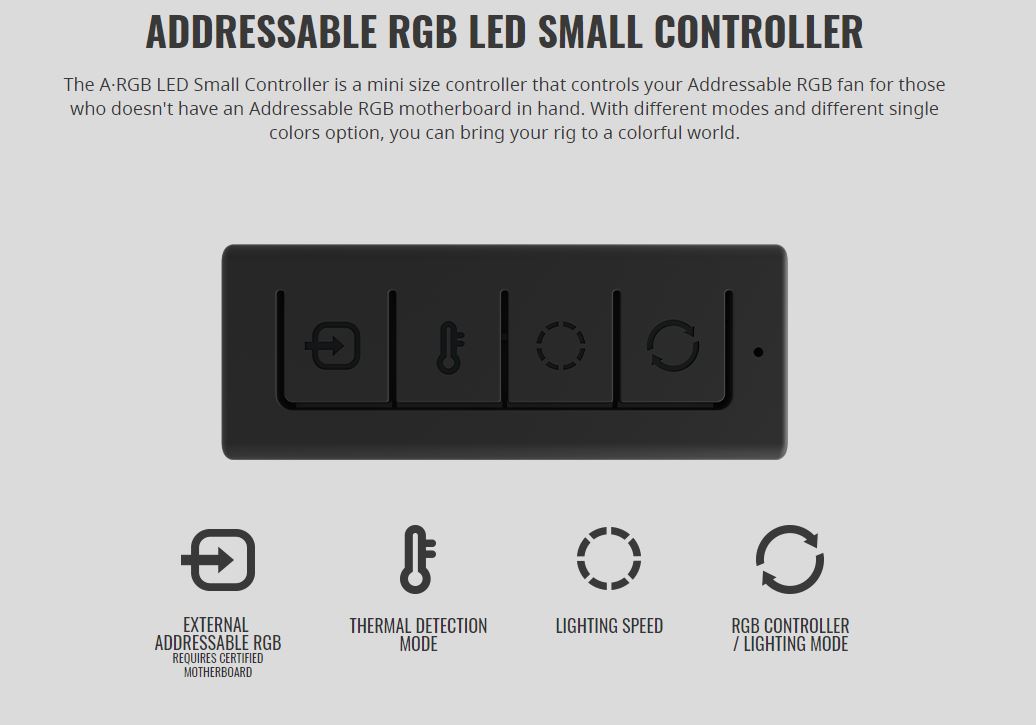 Cooler Master Master Accessories Small Addressable RGB Fan Controller
