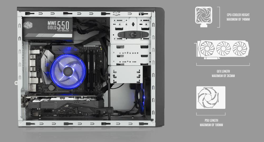 Cooler Master Masterbox 00l Silver Trim Micro Atx Computer Case Novatech Cooler Master Masterbox 00l Silver Trim Micro Atx Computer Case Novatech