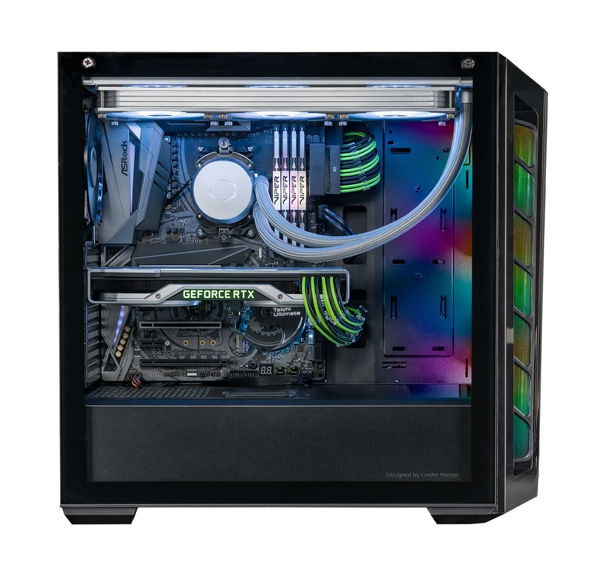 Cooler Master Masterbox MB520 ARGB Mid Tower Case/Chassis - TEMPERED GLASS SIDE PANEL - MCB-B520-KGNN-RGA 