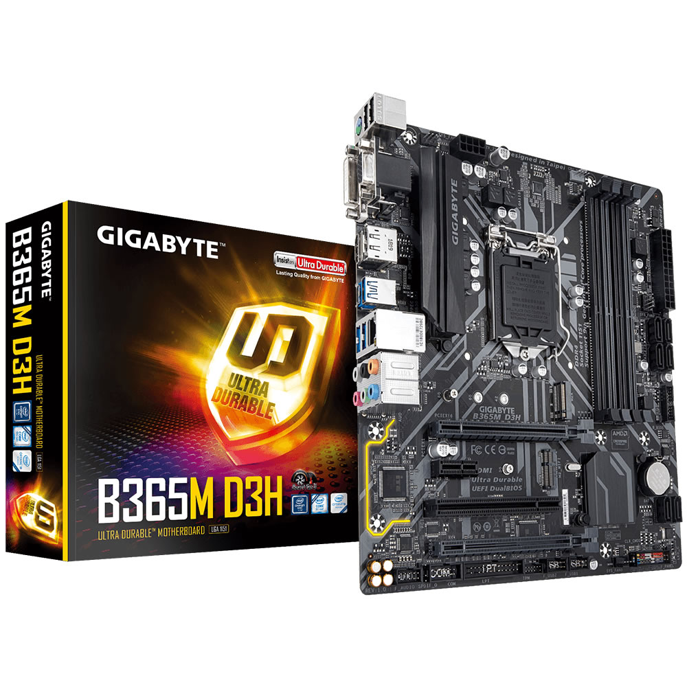 Gigabyte B365M D3H B365 LGA 1151 MicroATX Motherboard Novatech
