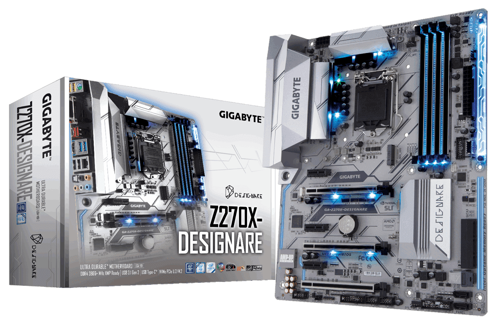 Gigabyte GAZ270XDESIGNARE rev. 1.0 Z270 Chipset Motherboard. Novatech