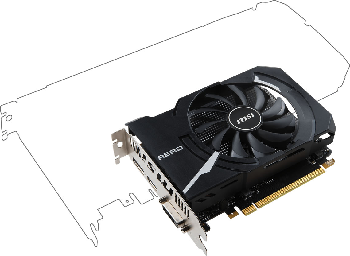 MSI GeForce GTX 1050 TI 4GB AERO ITX 4G OC 4GB GDDR5 Graphics Card