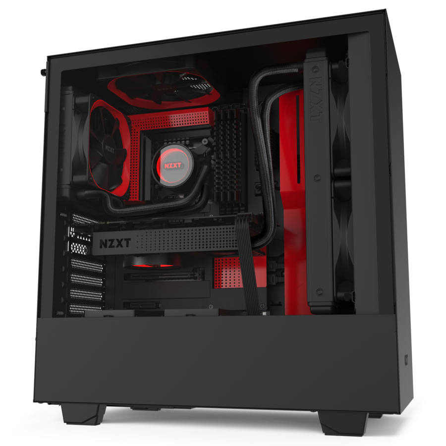 Nzxt H510 Compact Atx Mid Tower Tempered Glass Black Red Novatech Nzxt H510 Compact Atx Mid Tower Tempered Glass Black Red Novatech