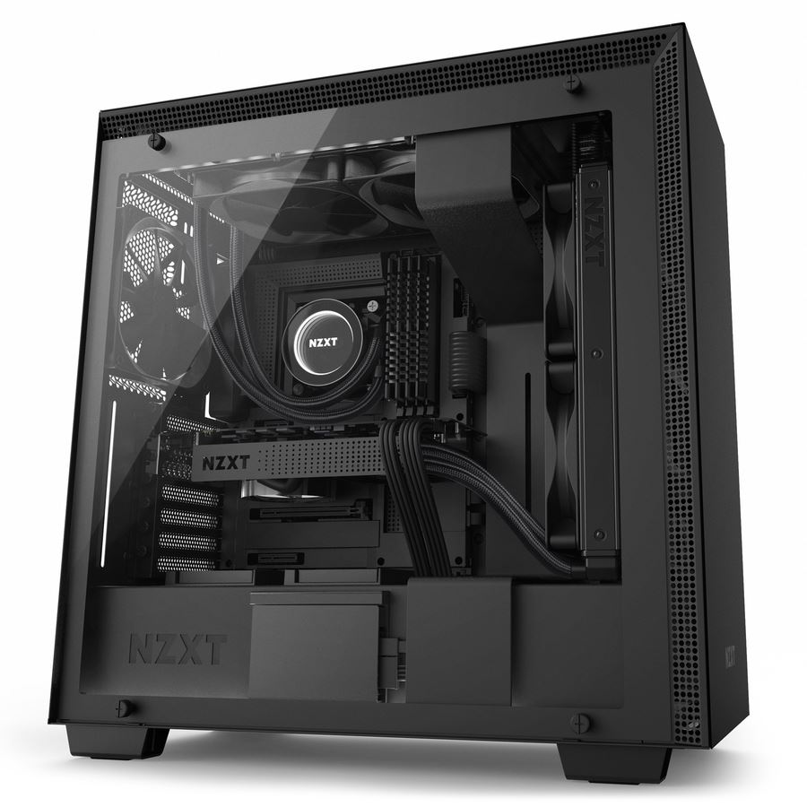 NZXT H700I Matte Black Mid Tower PC Case | Novatech