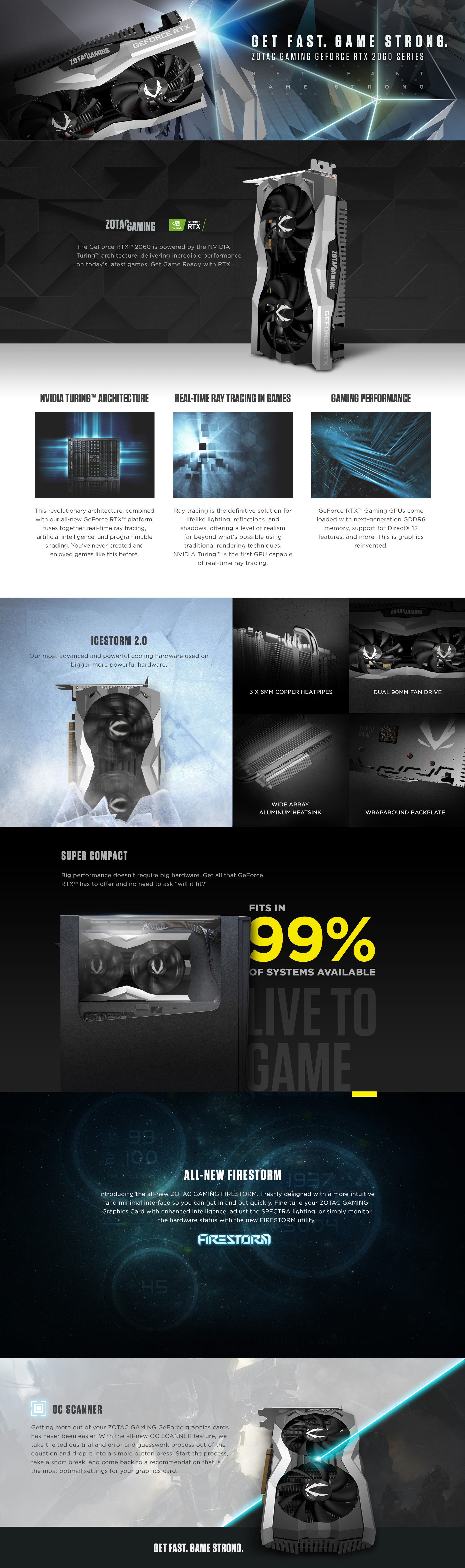 Zotac Gaming Geforce Rtx 2060 Twin Fan 6gb Gddr6 Graphics Card Novatech