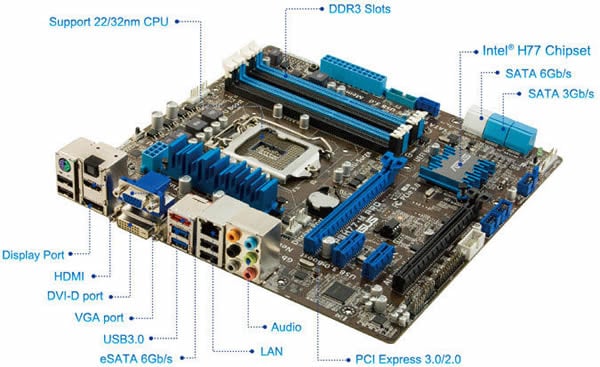 Asus P8h77 M Pro Intel H77 Socket 1155 Motherboard Novatech